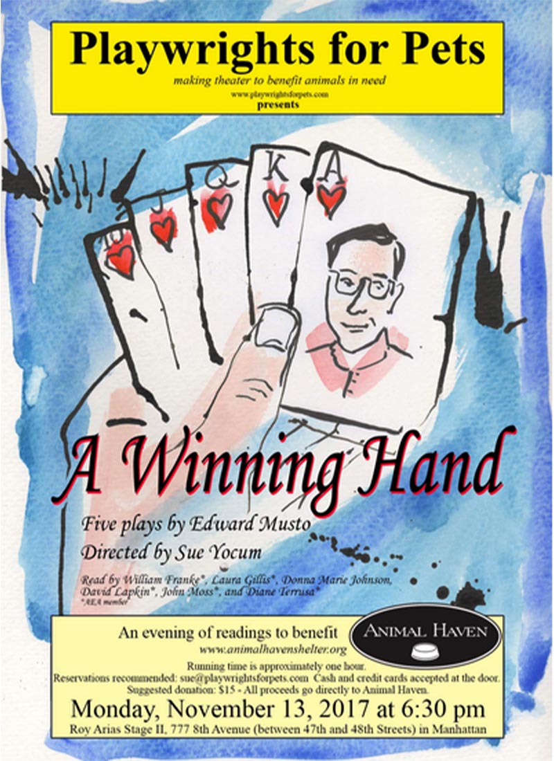 Playwrights for Pets A Winning Hand Play Bill