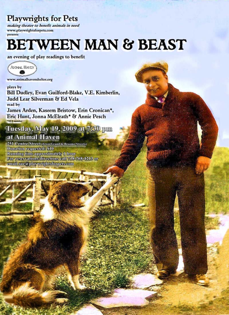 Playwrights for Pets Between Man And Beast Play Bill