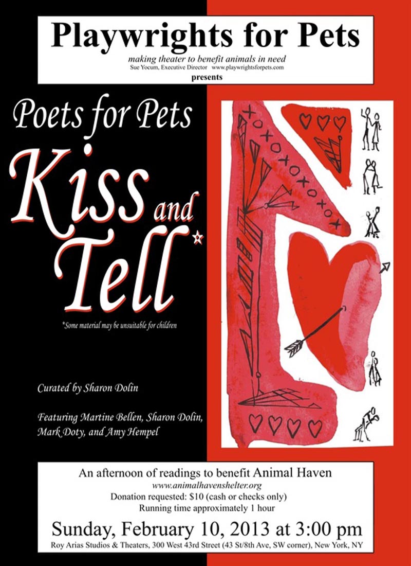 Playwrights for Pets Kiss And Tell Play Bill