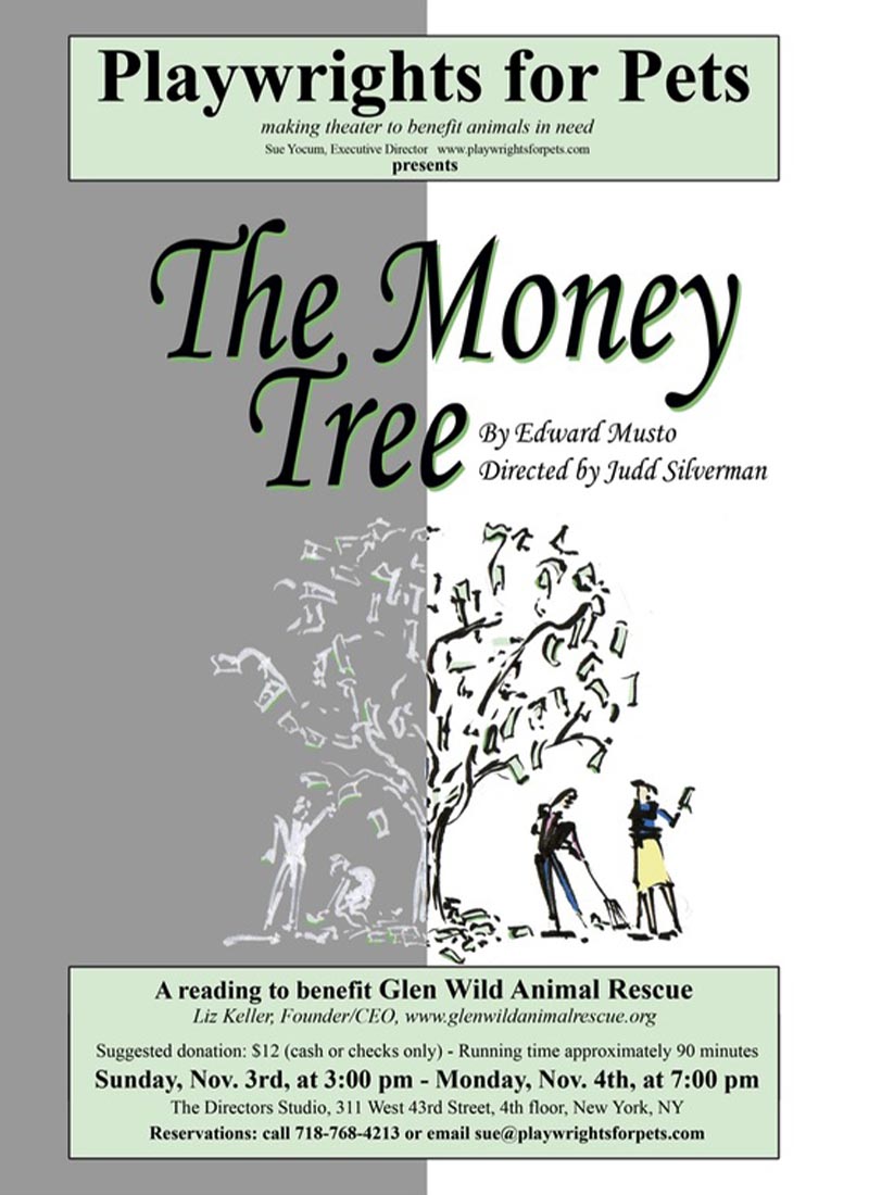 Playwrights for Pets The Money Tree Play Bill